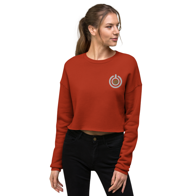 Kape is Life Embroidered Crop Sweatshirt