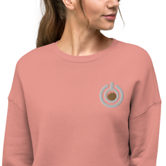 Kape is Life Embroidered Crop Sweatshirt
