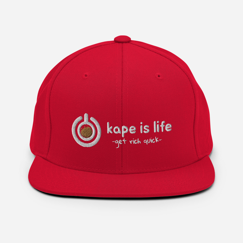 Kape is Life Snapback Hat