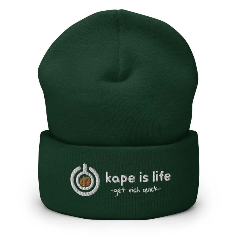Kape is Life Cuffed Beanie