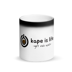 Kape is Life Matte Black Magic Mug
