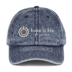 Kape is Life Vintage Cotton Twill Cap