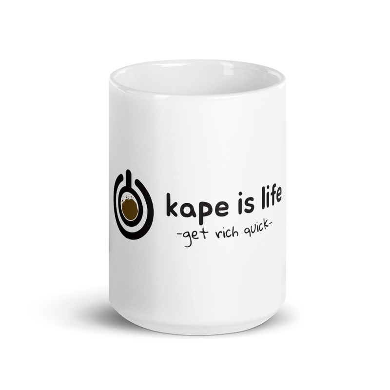 Kape is Life White glossy mug